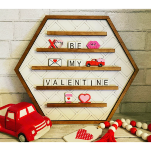 Valentine’s Day Valentine Letterboard Shapes SVG Wood Glowforge Digital Cut File Laser Wood Cutting