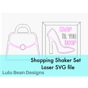 Shopping Shop Til you Drop Shaker Set Frame Shiplap Kit Wood Glowforge File Sign Digital Cut File Laser Cutting svg