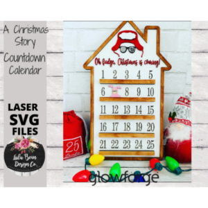 A Christmas Story Inspired Countdown Calendar SVG laser file Wood Digital Cutting Glowforge