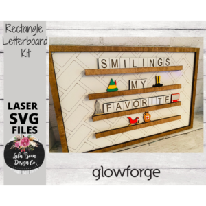 Letterboard Rectangle SVG Shape Herringbone pattern Wood Digital Cut File Laser Wood Cutting