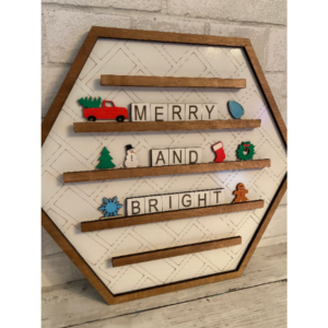 Christmas Letterboard Shapes SVG Wood Digital Cut File Laser Wood Cutting