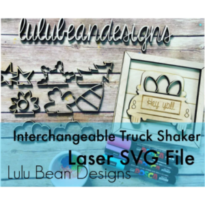 Interchangeable Truck Shaker Set Frame Shiplap Kit Wood Glowforge File Sign Digital Cut File Laser Cutting svg