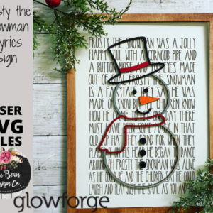 Frosty the Snowman Lyrics Engraved Word Sign Digital Cut File Laser Wood SVG cutting template Glowforge