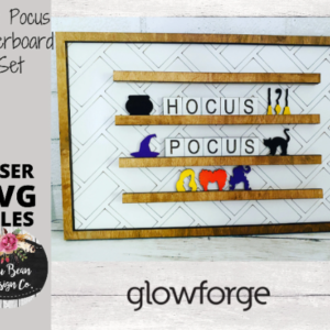 Hocus Pocus Letterboard Shape Set SVG File Wood Digital Cut Laser Wood Cutting