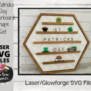 St. Patrick’s Day Letterboard Shapes SVG Wood Glowforge Digital Cut File Laser Wood Cutting
