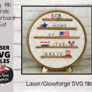 Patriotic America Letterboard Shapes SVG Wood Glowforge Digital Cut File Laser Wood Cutting