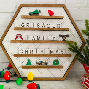 Christmas Vacation Griswold Letterboard Shapes SVG Wood Digital Cut File Laser Wood Cutting