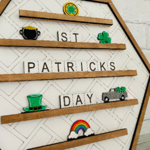 St. Patrick’s Day Letterboard Shapes SVG Wood Glowforge Digital Cut File Laser Wood Cutting