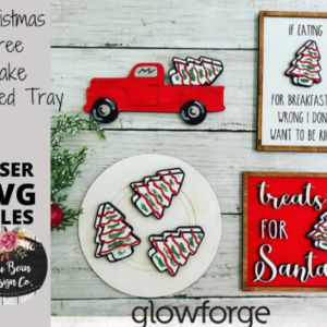 Christmas Tree Cake Tiered Tray Set SVG laser file Wood Digital Cutting Glowforge
