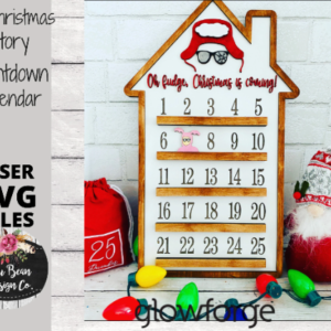 A Christmas Story Inspired Countdown Calendar SVG laser file Wood Digital Cutting Glowforge