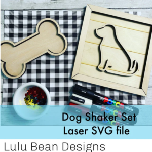 Dog Bone Shaker Set Frame Shiplap Kit Wood Glowforge File Sign Digital Cut File Laser Cutting svg