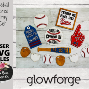 Baseball Tiered Tray SVG Laser Glowforge File Wood Mini Sign Digital Cut File Wood Cutting