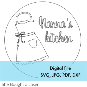 Mother’s Day Apron Door Hanger Sign Digital Cut File Laser Wood door hanger template cutting svg dxf jpg pdf