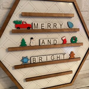 Letterboard Hexagon SVG Shape Herringbone pattern Wood Digital Cut File Laser Wood Cutting