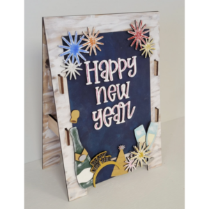 Happy New Year Years Eve Interchangeable Chalkboard Sandwich Board Set SVG file Digital Cut File Laser Wood Cutting template