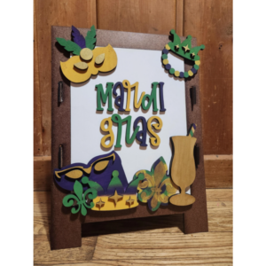 Mardi Gras Interchangeable Chalkboard Sandwich Board Set SVG file Digital Cut File Laser Wood Cutting template