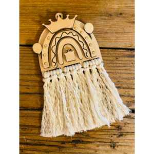 Birthday Rainbow Macrame Car Charm SVG laser Glowforge File Digital