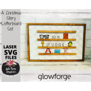 A Christmas Story Letterboard Shape Set SVG Wood Digital Cut File Laser Wood Cutting