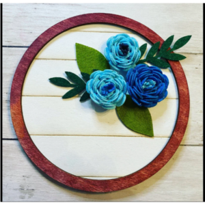 Rolled Felt Flowers and Set of Four Frames Digital Cut File Laser Cutting svg Glowforge