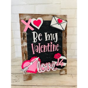 Valentine’s Day Interchangeable Chalkboard Sandwich Board Set SVG file Digital Cut File Laser Wood Cutting template