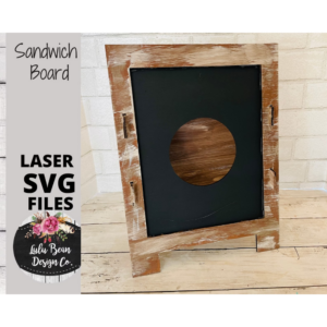 Interchangeable Chalkboard Sandwich Board Set SVG file Digital Cut File Laser Wood Cutting template