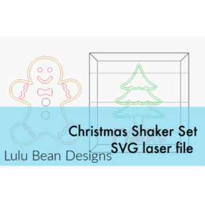 Christmas Tree Gingerbread Shaker Set Frame Shiplap Kit Wood Glowforge File Sign Digital Cut File Laser Cutting svg