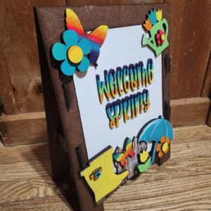 Spring Interchangeable Chalkboard Sandwich Board Set SVG file Digital Cut File Laser Wood Cutting template
