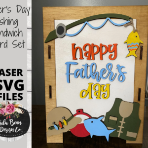 Father’s Day Interchangeable Chalkboard Sandwich Board Set SVG file Digital Cut File Laser Wood Cutting template
