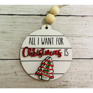 Christmas Tree Cake Ornament SVG laser file Wood Digital Cutting Glowforge