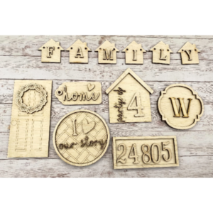 Family Home Monogram Tiered Tray One Sheet Wonder SVG file Wood Glowforge File Sign Digital Cut File Laser Cutting