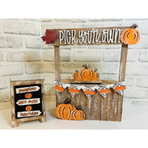 Pick Your Own Pumpkins Patch Market Stand Interchangeable SVG laser file Wood Digital Cutting Glowforge