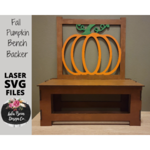 Fall Pumpkin Interchangeable Bench Backer SVG Laser Glowforge Digital Cut File Wood Cutting Shelf Sitter Sets