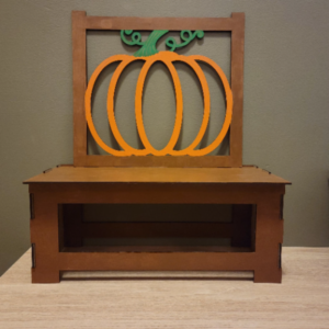 Fall Pumpkin Interchangeable Bench Backer SVG Laser Glowforge Digital Cut File Wood Cutting Shelf Sitter Sets