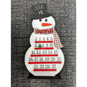 Snowman Countdown to Christmas Calendar SVG laser file Wood Digital Cutting Glowforge