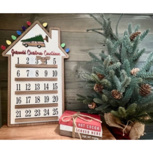Griswold Countdown to Christmas Calendar SVG laser file Wood Digital Cutting Glowforge