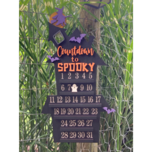 Countdown to Spooky Halloween  Calendar Ghost SVG laser file Wood Digital Cutting Glowforge