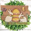 Easter Blessings Bunny Egg Butterfly Spring Shaker Sign Framed SVG File Digital Laser Wood Glowforge template - Image 3