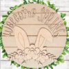 Welcome Spring Bunny Ears Flowers Floral Door Hanger Split Option Sign SVG File Digital Laser Wood Glowforge template - Image 7