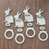 Easter Bunny Spring Flower Napkin Rings SVG Laser Glowforge File Wood Template Digital Cut Cutting - Image 4
